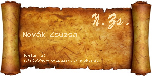 Novák Zsuzsa névjegykártya